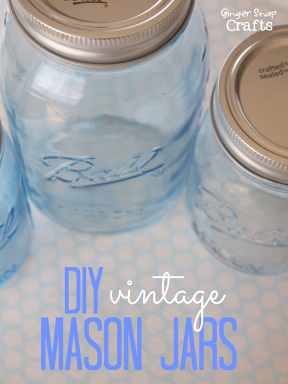 DIY Vintage Mason Jars #decoart #gingersnapcrafts #glasspaint