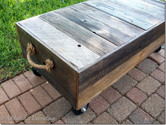 diy factory cart style coffee table 5