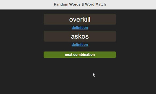 Word Match Random Words FREE