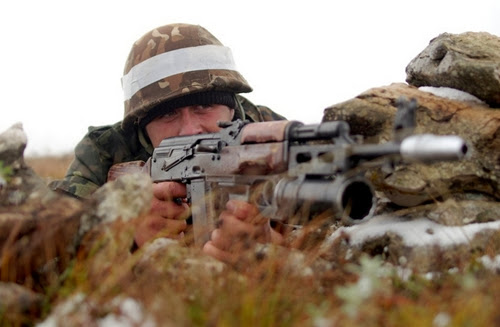 Военнослужащие украинской армии во время учений