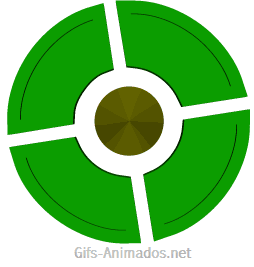 círculo verde girando na trans