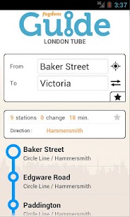 Android-Anwendung LONDON SUBWAY GUIDE PRO Screenshot