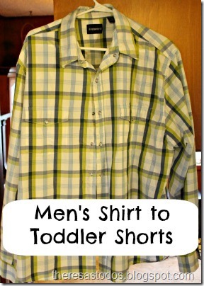 Men's Shirt to Toddler Shorts