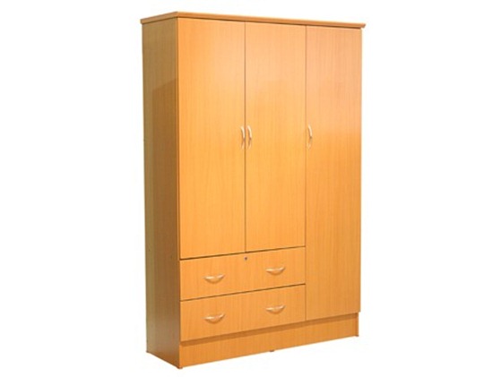 3-door wardrobe with drawer