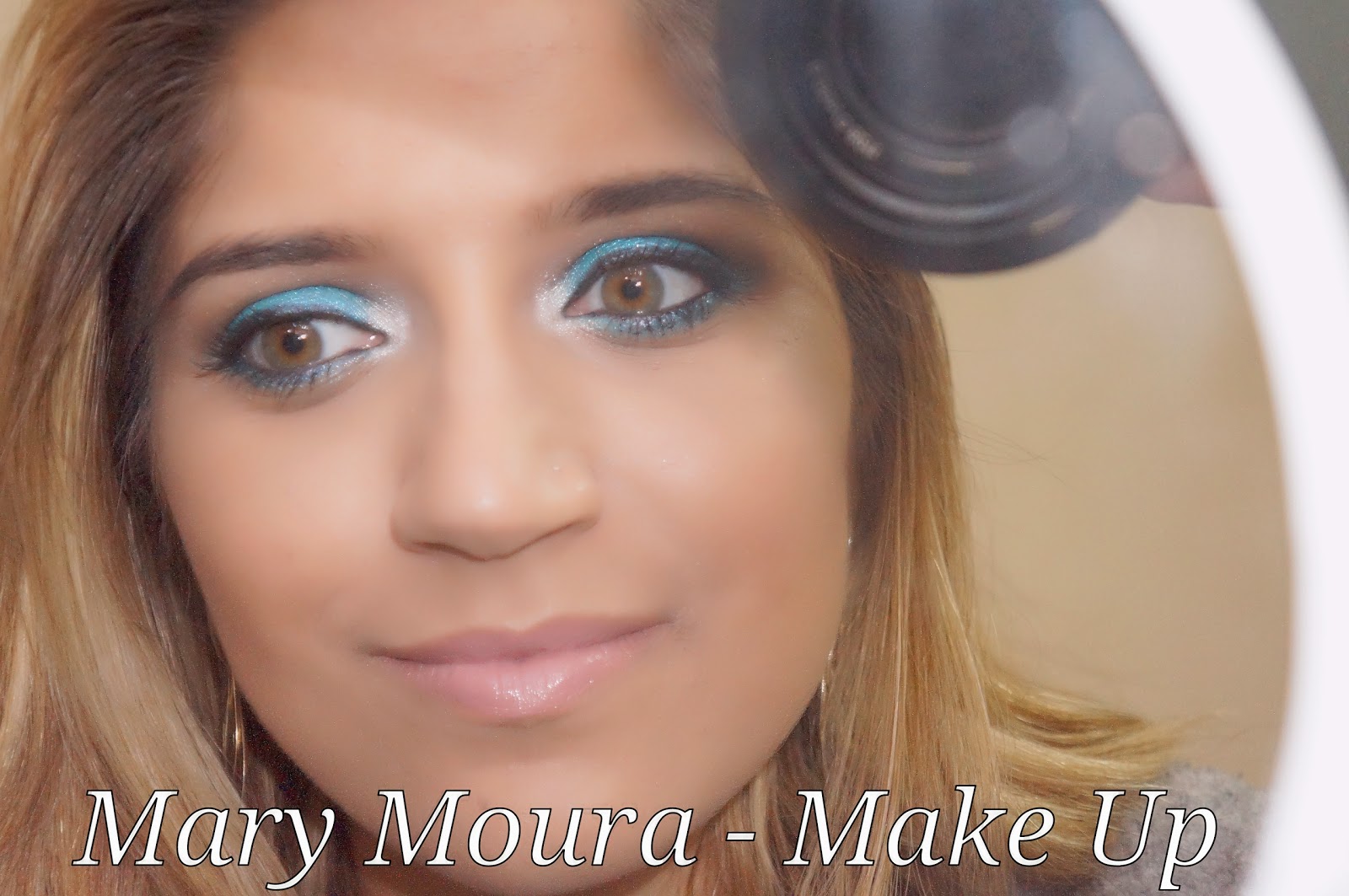 Make Azul Claro Cintilante Mary Moimas Make Up