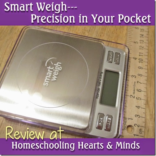 Smart Weigh, perfect scale for your homeschool science kit...review at Homeschooling Hearts & Minds