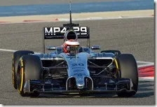 Magnussen nei test in Bahrain 2014