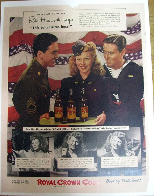 Royal Crown Cola Rita Hayworth 1944