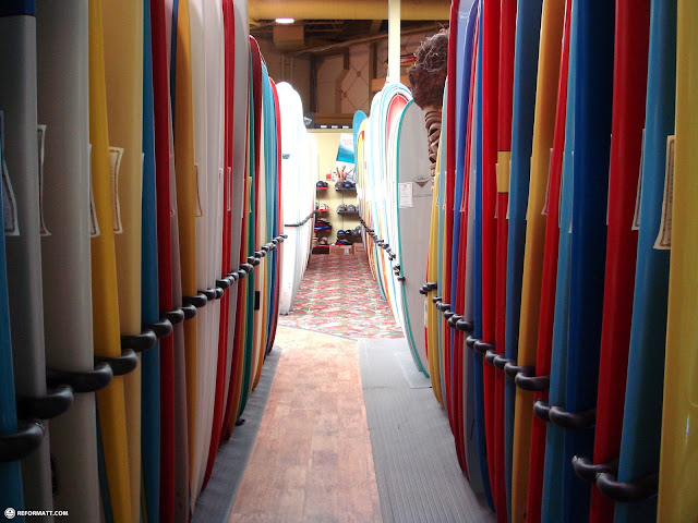surfboards at ron jon surf shop in Cocoa Beach, United States 