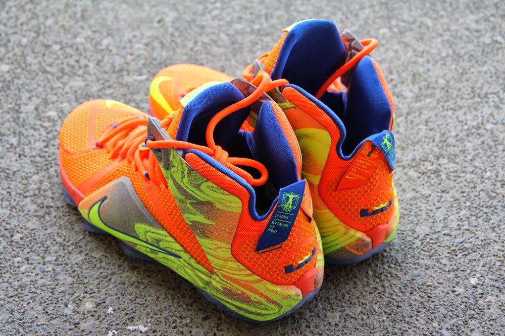 lebron 12 neon orange