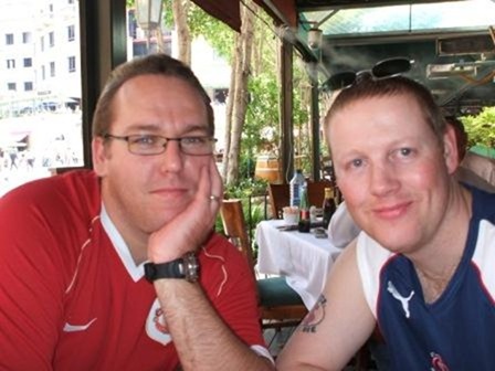 Stephen and Michael at the Butcher Shop