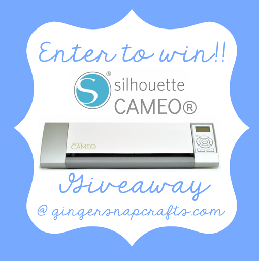 Enter to win a Silhouette CAMEO at GingerSnapCrafts.com #giveaway #SilhouetteCameo #spon