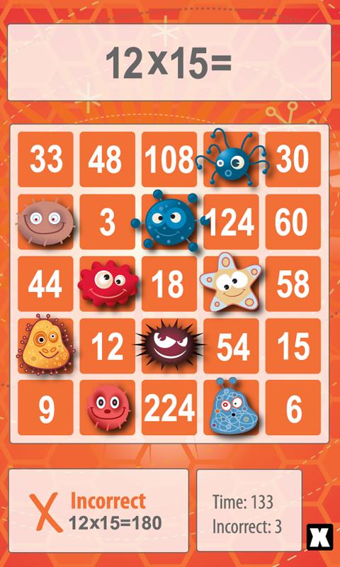 Math BINGO Screen 2