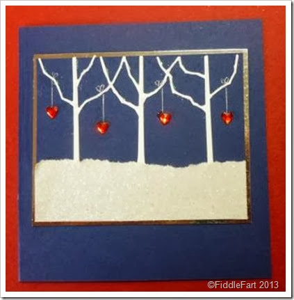 Row of Trees Memory Box Die Christmas Card
