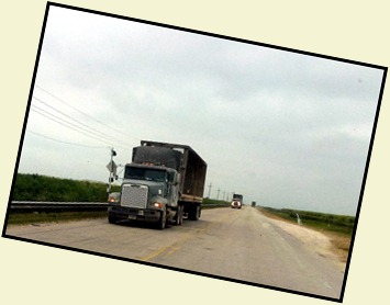 09 - mile after mile of sugar cane trucks