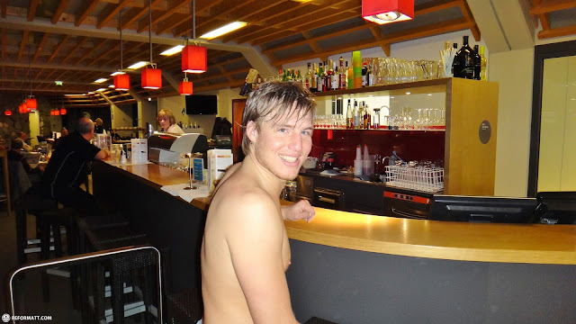 at the bar in Seefeld, Austria 