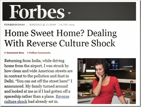 Forbes Dealing with Reverse Culture Shock