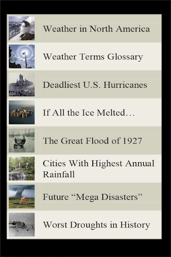 Weather Lists