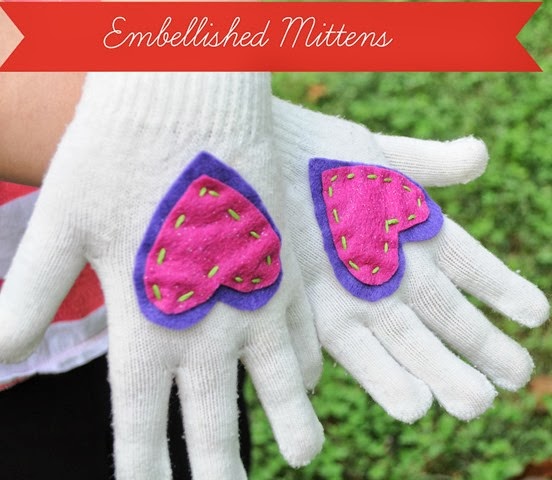 embellished mittens
