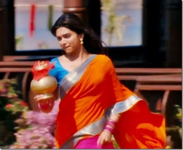 deepika saree stills in chennai express 2