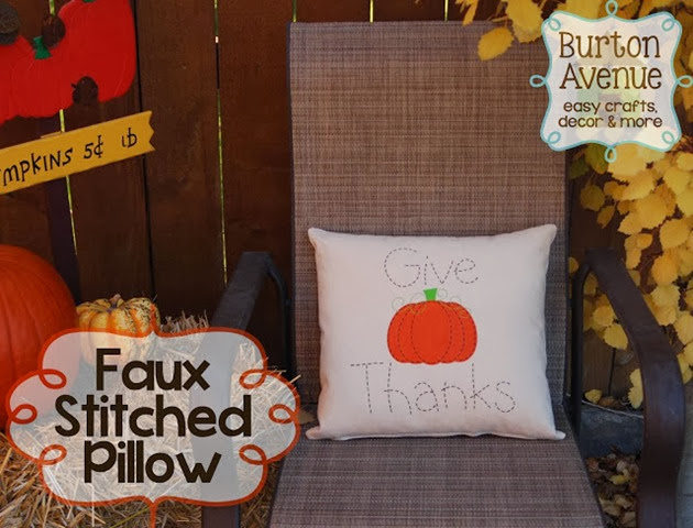 Faux Stitched Pillow 13