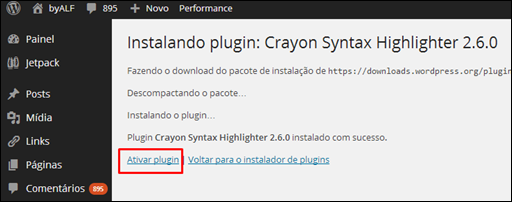Plugin Syntax Highlighter para o WordPress - Visual Dicas