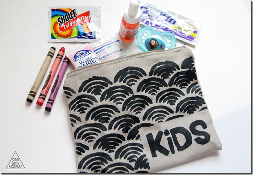 Easily customize these blank bags to organize your purse with items for you and for your kids.