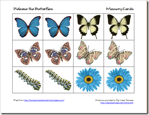 butterflies memory cards 1