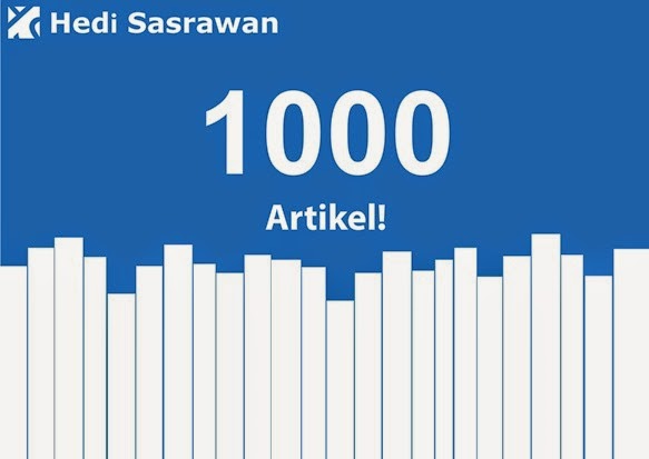 Banner 1000 artikel Hedi Sasrawan