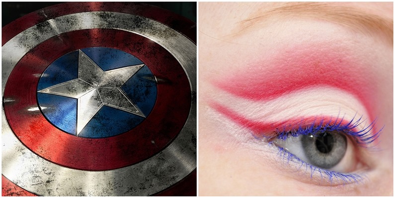 captain america inspired makeup look