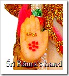 Shri Rama's lotus hand