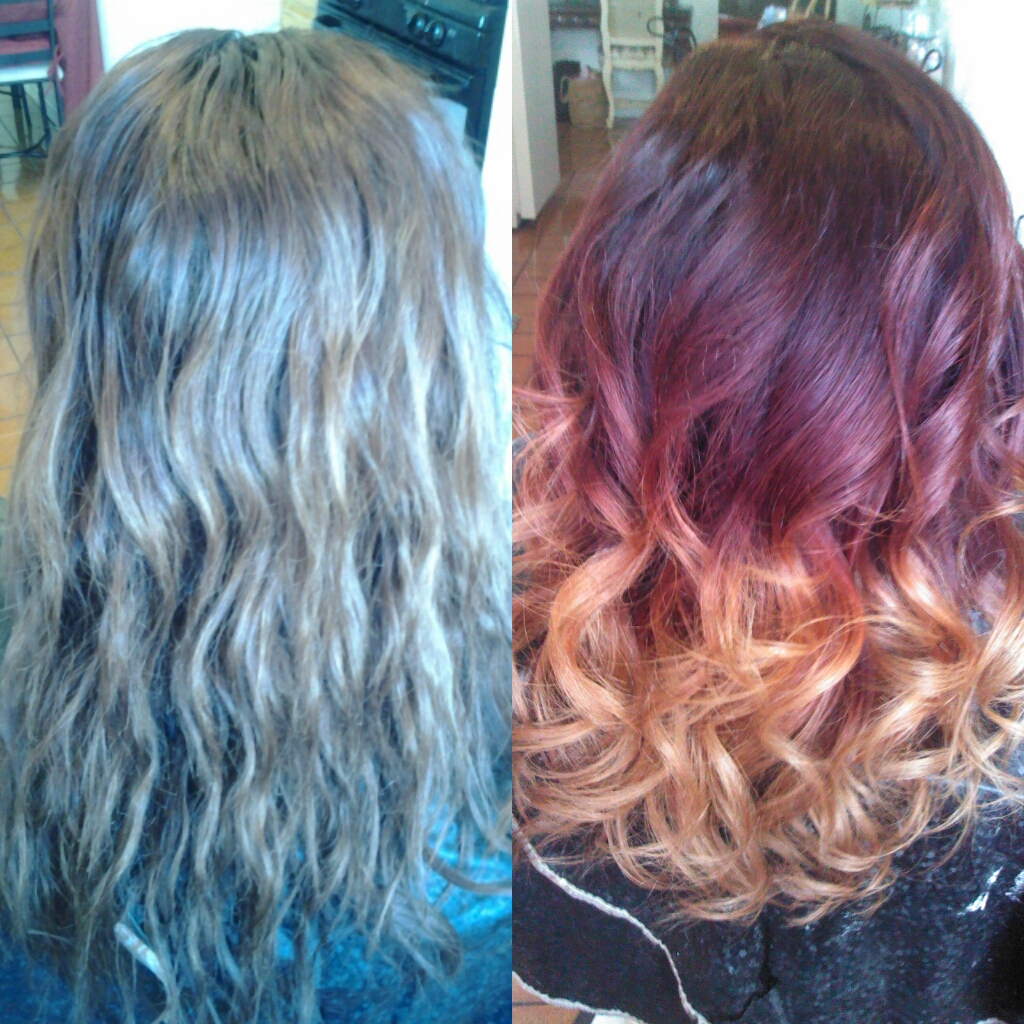 Healthy Hair Is Beautiful Hair Before And After Red Haircolor W Healthy Hair Is Beautiful Hair Before And After Red Haircolor W