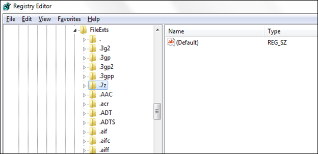 Default File Association in Windows 7