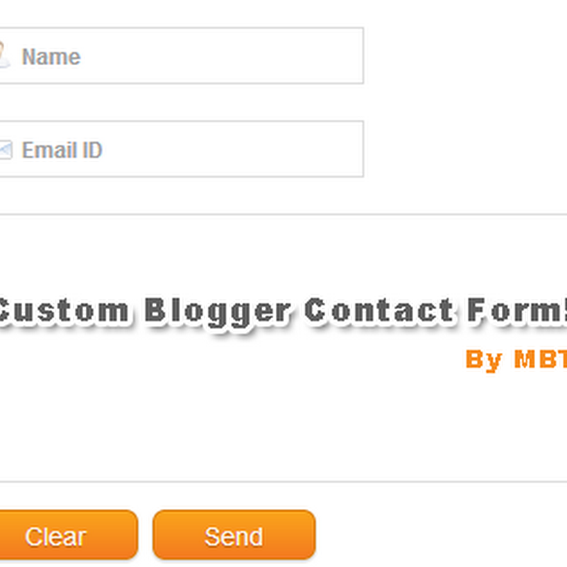Customize Blogger Contact Form! Part 1