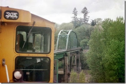 56226384-11 Weyerhaeuser Woods Railroad (WTCX) Cowlitz River Bridge at Kelso, Washington on May 17, 2005
