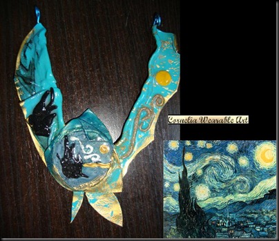 Van Gogh Starry Night Inspired Necklace II