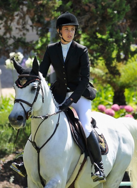 Charlotte Casiraghi competes during the Global Champion Tour Jumping 2010 day 3 on July 3, 2010 in Estoril, Portugal