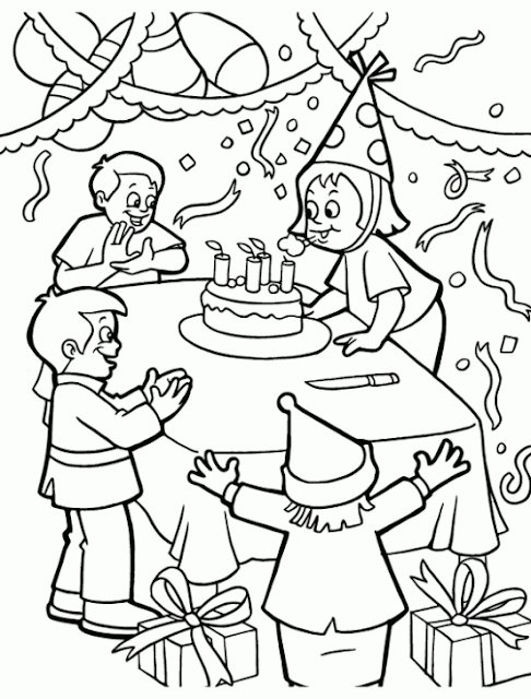 Desenhos De Aniversario Para Colorir Colorir E Aprender