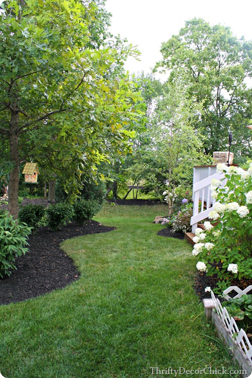 black mulch gardening beds