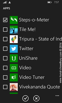 3. Select applications to be part of Apps Corner in Windows Phone 8.1 Update (GDR 1)