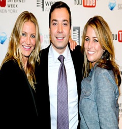 Cameron Diaz, Jimmy Fallon and wife Nancy Juvoven