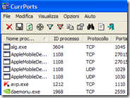 Sapere quali programmi del PC stanno usando le porte TCP e UDP - CurrPorts