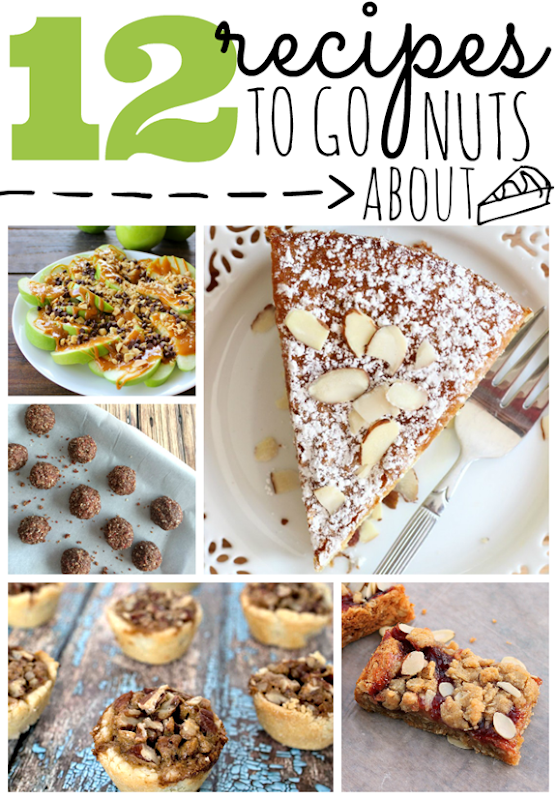 12 Recipes to Go Nuts About at GingerSnapCrafts.com #recipes #nuts