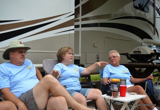 BBQ Hosts -- John, Bridget and Judy