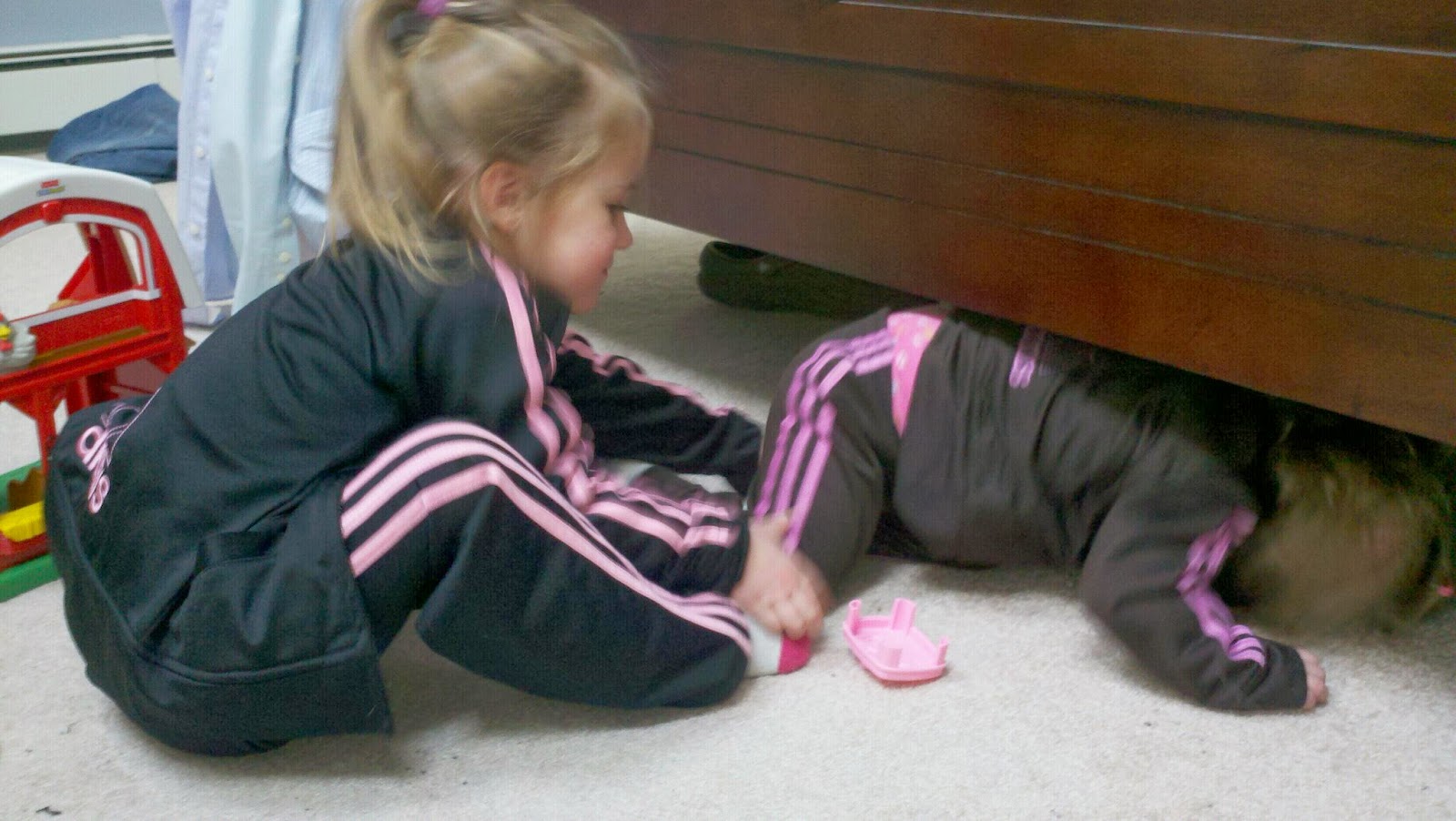 Kyla, Kora, & Kaleb Stelma Kyla trying to keep Kora from going under