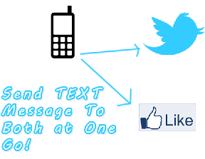 send text messages to twitter and facebook