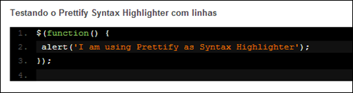 Prettify Syntax Highlighter no Blogger - Visual Dicas