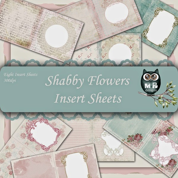 Shabby Flowers Insert Sheet Front Page