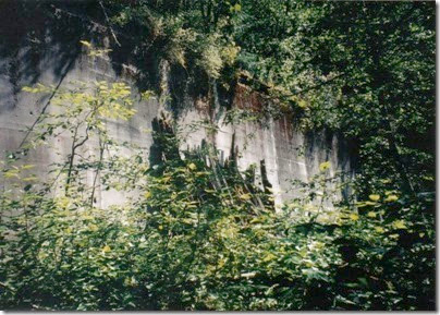 Concrete Snowshed Wall near Embro on the Iron Goat Trail in 1998