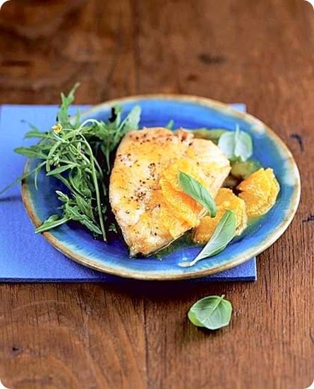 Halibut con arance e ruchetta Halibut con arance e ruchetta